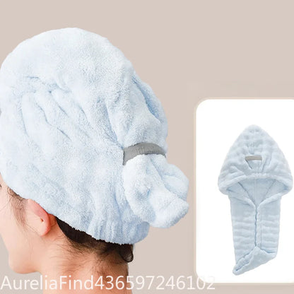 1PC Microfiber Quick Dry Hair Wrap Bonnet Super Absorbent Soft Hair Towel