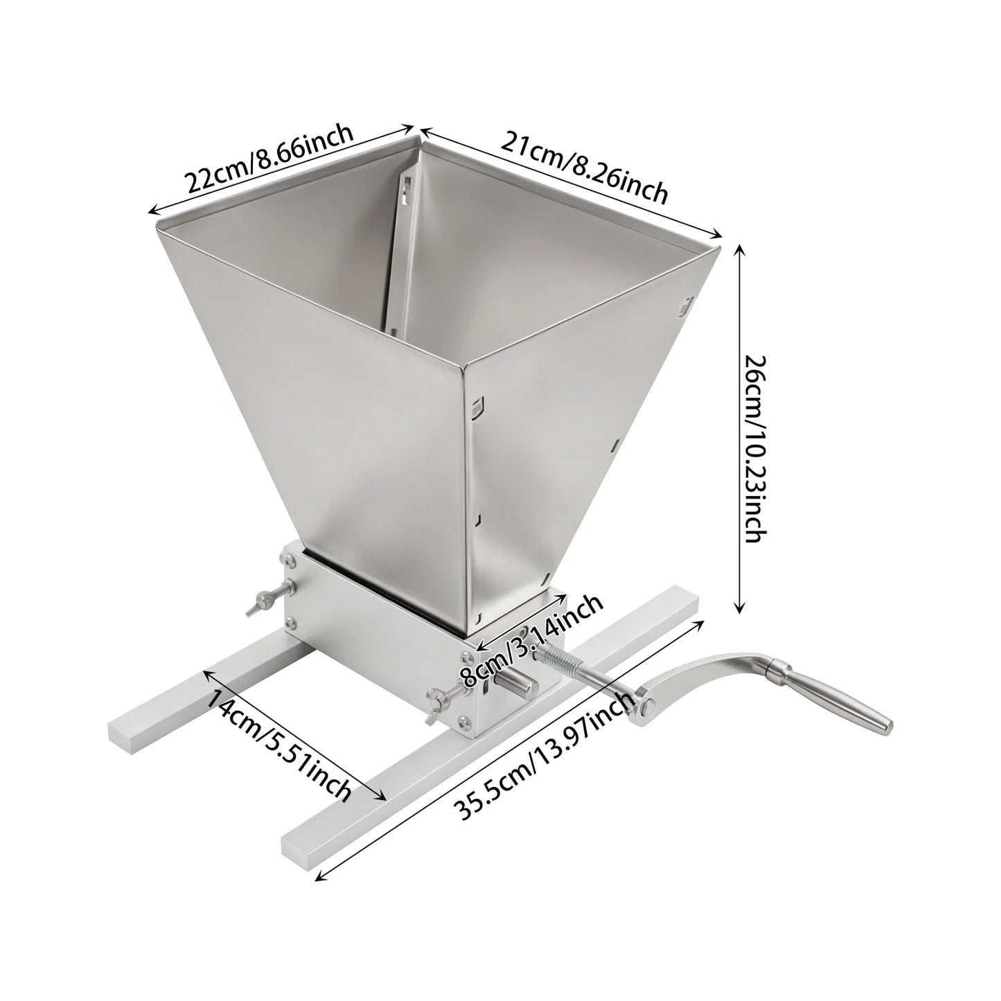 Manual Grain Mill Grinder with Stainless Steel Hand Crank