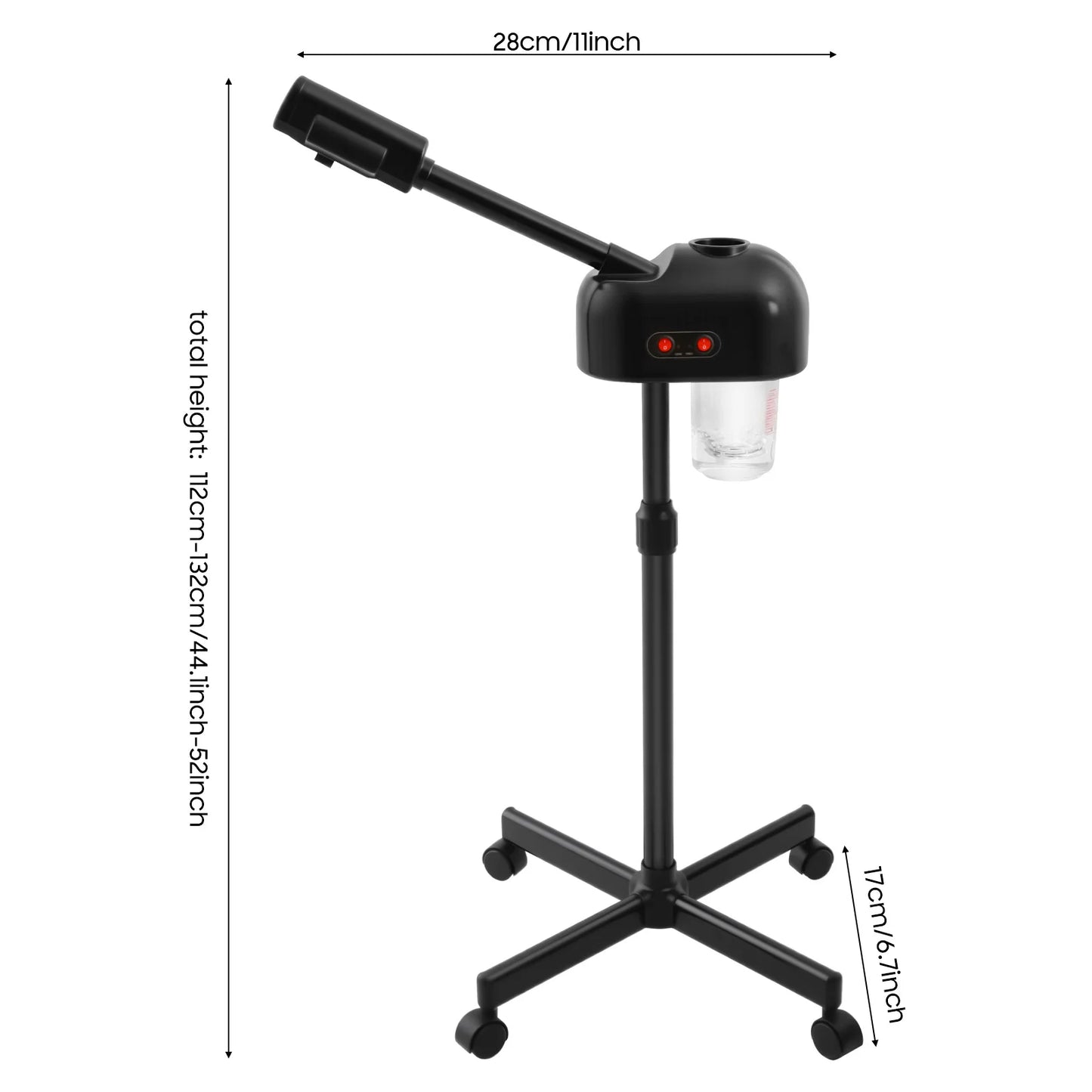 800W Professional Facial Steamer, 360° Rotation