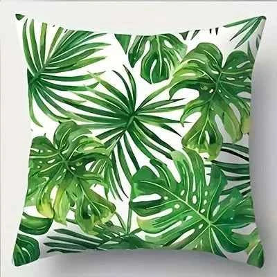 Tropical Leaf-Print Pillowcase ,Sofa bedroom cushion cover, single-sided printing, without pillow core