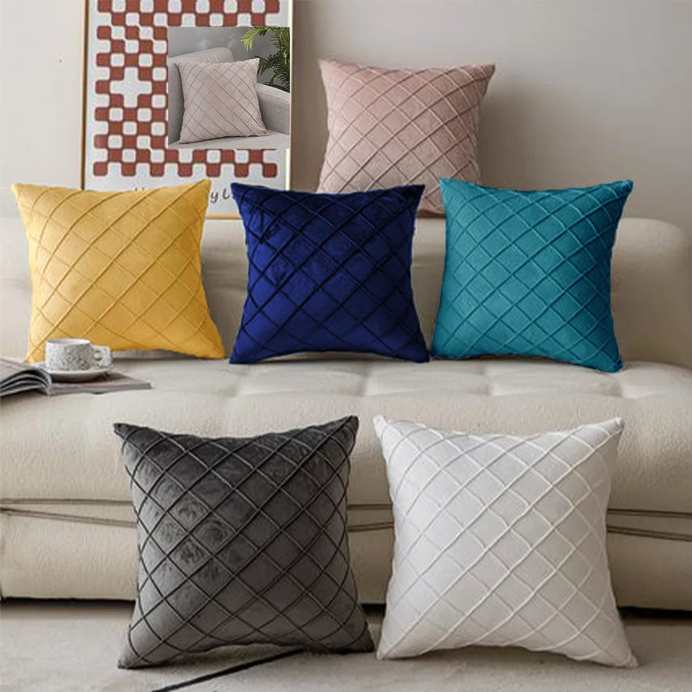 Multi-Color Velvet Cushion Cover, Nordic Style