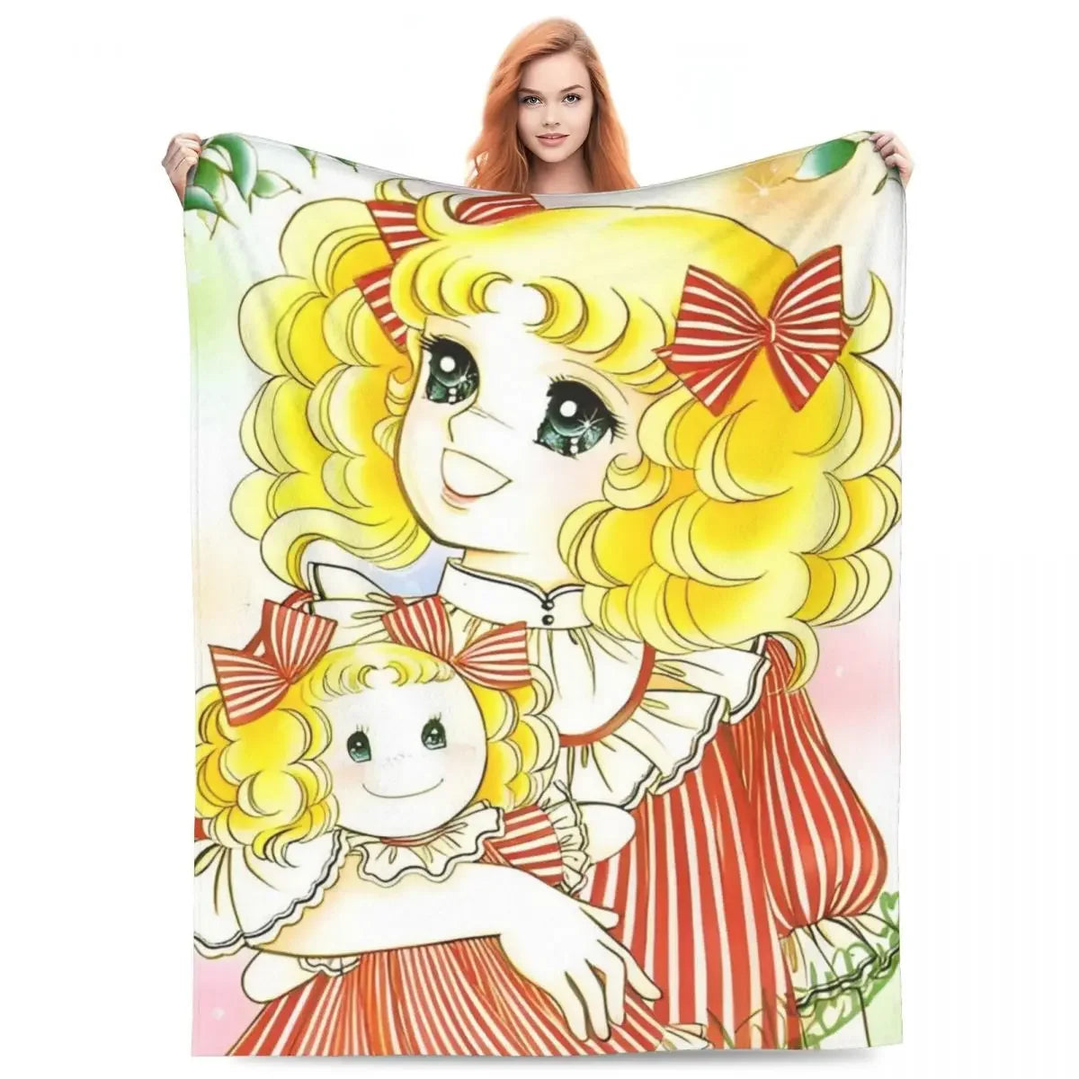 Candy Candy Manga Fleece Blankets Drama Adventure Custom Throw Blankets for Sofa Bedding Lounge