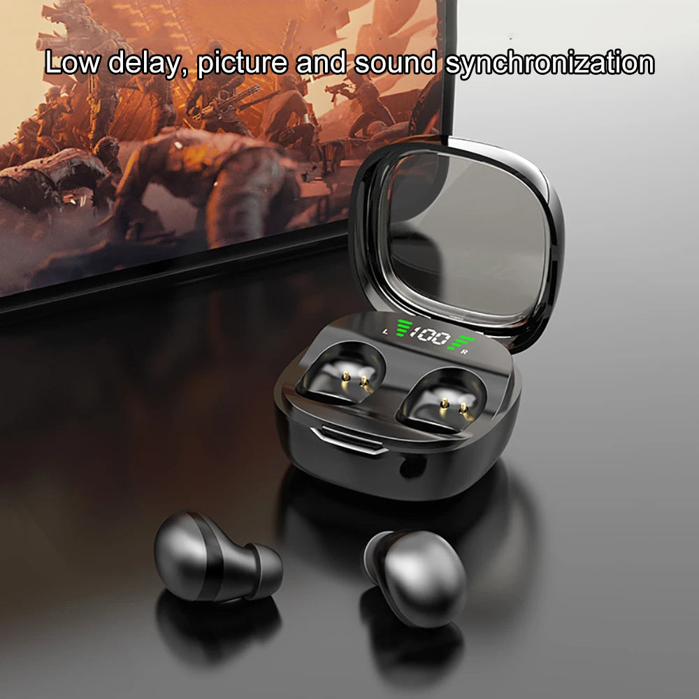 Mini Invisible Earphones – Bluetooth 5.3, HiFi Stereo, IPX5 Waterproof, 240H Standby