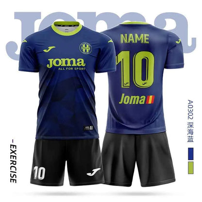 joma Homer soccer jersey short-sleeved shirt + shorts set 3DT T-shirt children's training uniform team match soccer jersey