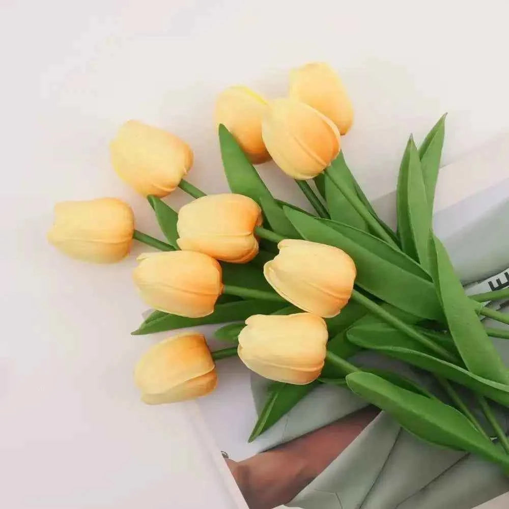 1/5/10/15PCS Tulips Artificial Flowers Real Touch Flowers Tulip Bouquet Decor Fake Tulips Flower for Home Wedding Decorations