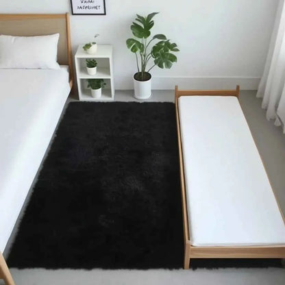 Shaggy Area Gray Rug For Living Room Super Soft Long Pile Bedroom Carpet Non-Slip Children's Home Decor Fluffy Bedside Floor Mat