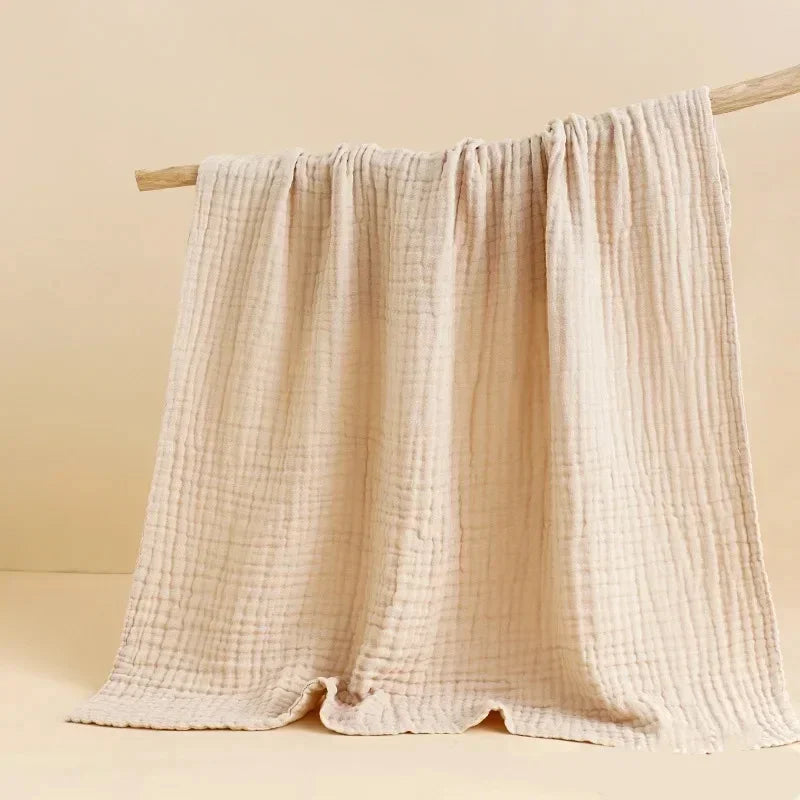 Pure Cotton Bubble 6 Layers Baby Bath Towel Kids Swaddle Wrap Bedding Muslin