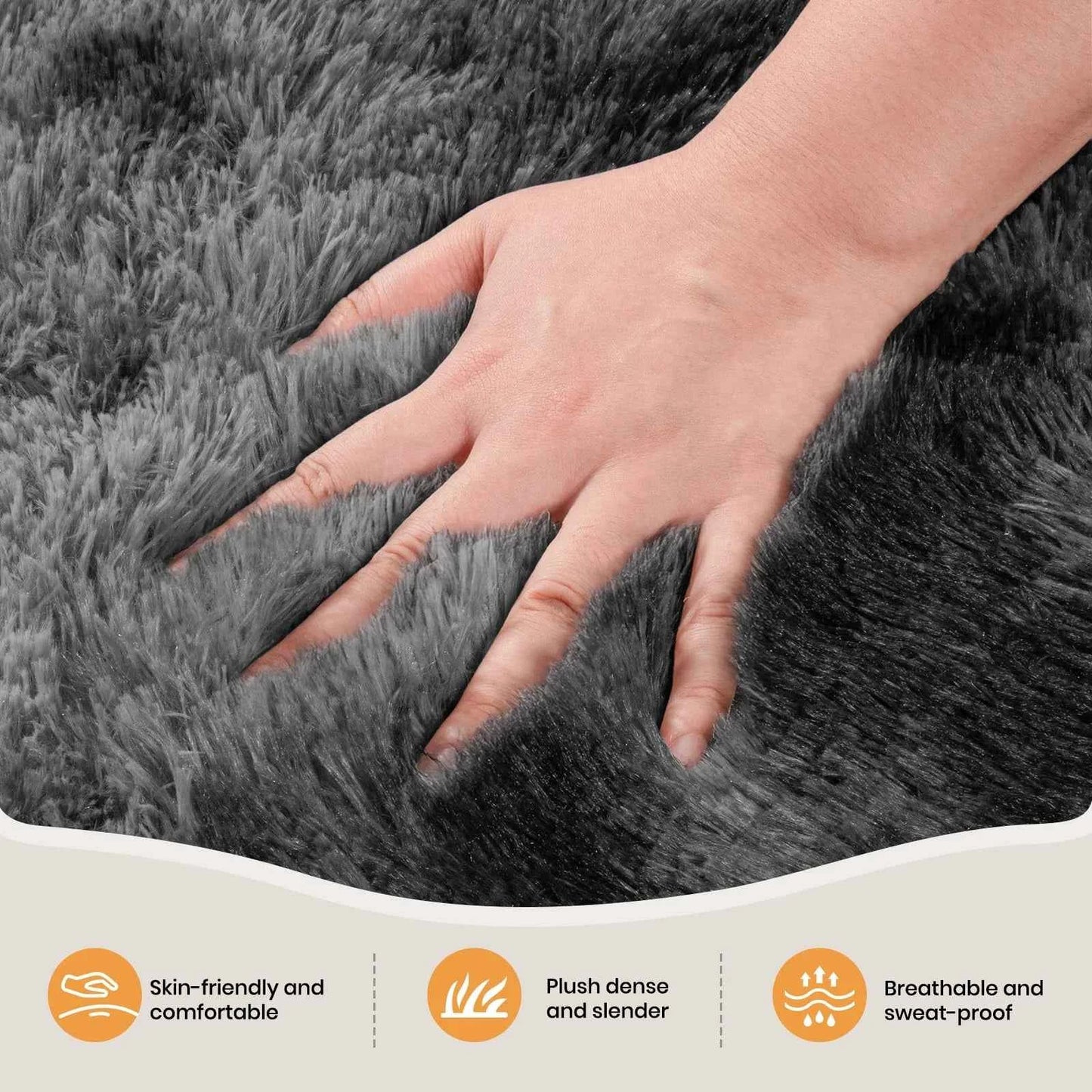 VIKAMA Minimalist Style Living Room Carpet, Fluffy And Slip-Resistant Children's Room Mat, Bathroom Carpet, Home Decoration