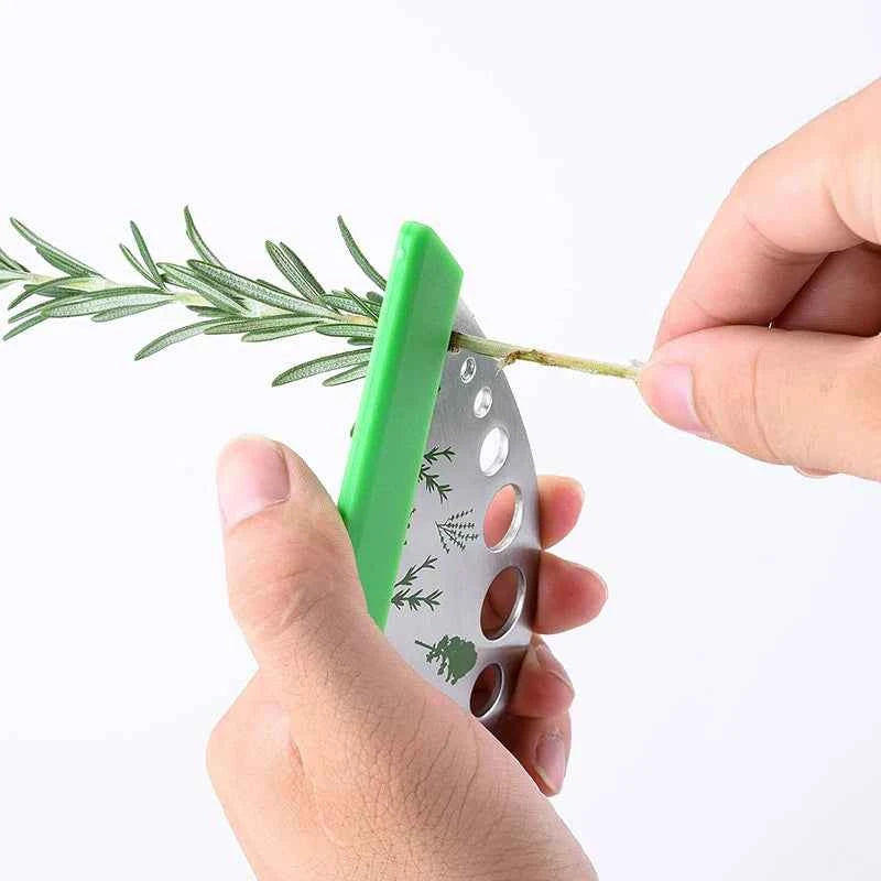 9Hole Stainless Steel Herb Stripper Multifunctional Herb Peeler Herb Vanilla Stripper Vegetable Leaf Remover Cutter Kitchen Tool