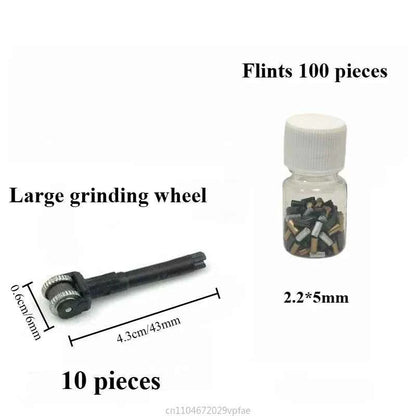 Clipper Lighter Accessories, Flint Rack with One Flint, Grinding Wheel Lighter Accessories, Grinding Wheel Flint Accessories