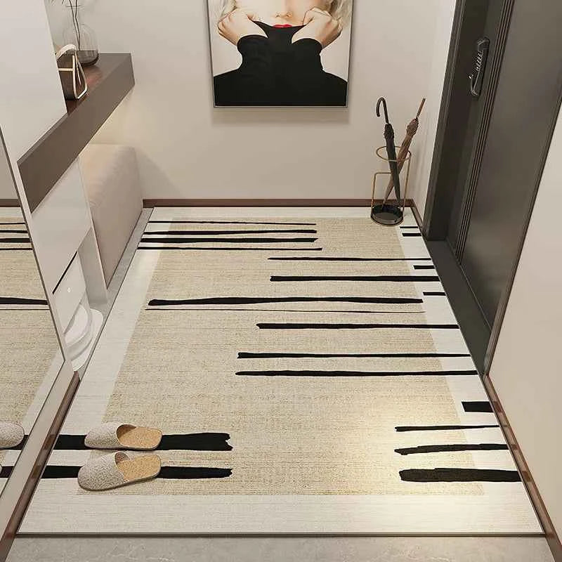 VIKAMA Modern Simple Brown Tone Entry Carpet Non-Slip Easy To Clean And Take Care Of The Entrance Living Room Bedroom Home Decor