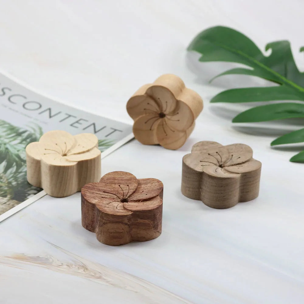 Flower Stress Relief Wooden Home Decor Aroma Wood Essential Oil Diffuser Aromatherapy Diffused