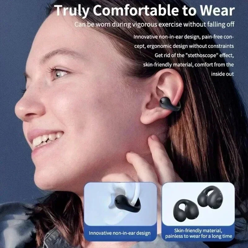 T75 Bone Conduction Headphones – Bluetooth 5.3, HiFi Sound, Waterproof Sport Headset