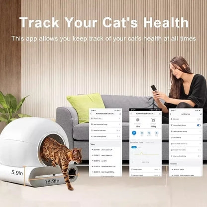 Self-Cleaning Cat Litter Box 65L — App Control, UV Sterilization & Auto Deodorization
