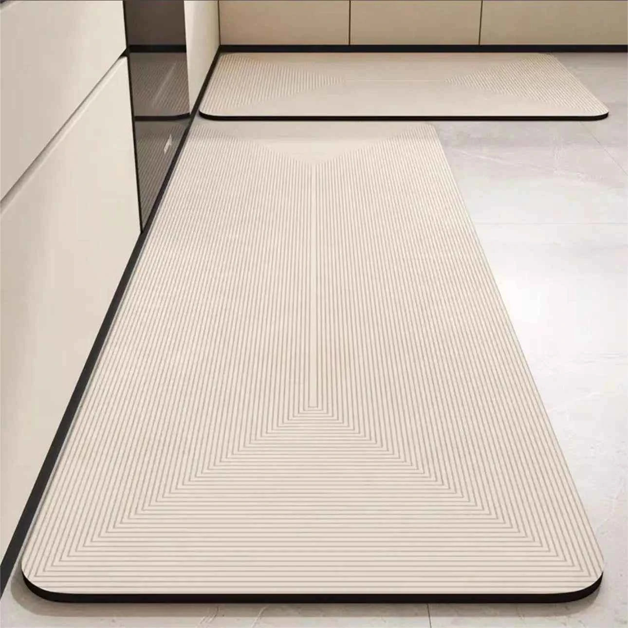 VIKAMA Kitchen Floor Mats Diatomaceous Earth Carpet Non-slip Wipable Extension Strip Dirt-resistant Absorbent Foot Mats