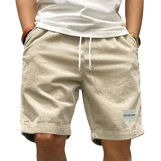 Shorts cargo en velours côtelé vintage pour homme — Shorts d'été rétro respirants