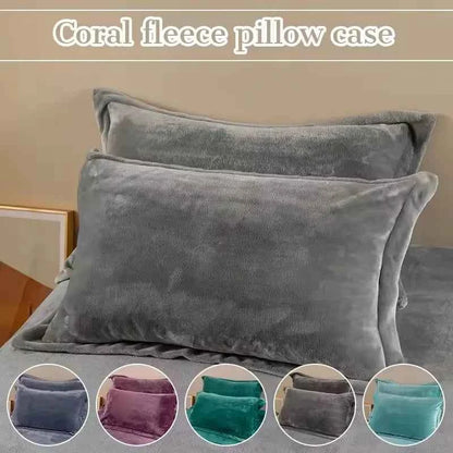 1/2pcs Soft Flannel Pillowcase Winter Warm Pillow Cushion Cover Adult Kids Comfortable Sleeping Home Sofa Throw Pillow Cover