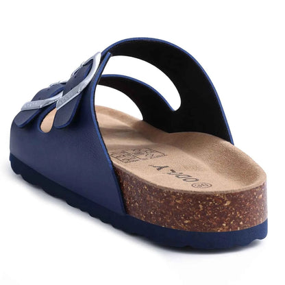 SmilePoP Fashion Men Cork Sandals Summer Men Beach Sandals With Adjustable Buckle Outdoor Nonslip Men Flat Sandals Slip On Slide