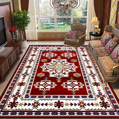 Retro Bohemian Persian Style Carpet for Living Room Comfortable Soft Non-slip Bedroom Rugs Classical Entrance Door Mat Washable