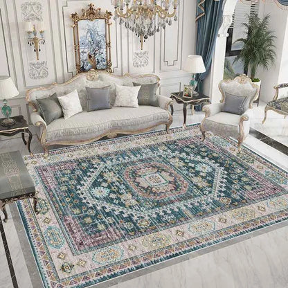 Ethnic Style Carpet for Living Room Home Decoration Bedroom Carpets Large Area Luxury Rug American Hairless Coffee Table Mat