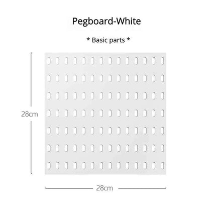 New DIY Pegboard Accessories Hanging Shelf Storage Hooks Wall Organizer No Punching Crafts Organization For Garage Kitchen Room