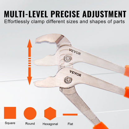 SucceBuy 8-Piece Pliers Set High Carbon Steel 12"/10"/8" Groove Joint Pliers 8" Linesman's Pliers 8" Long Nose Pliers