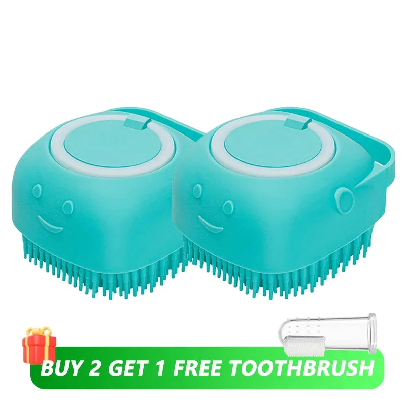 Silicone Bathing Brush with Shampoo Dispenser