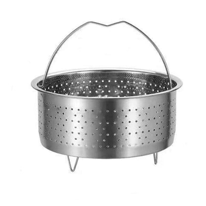 Stainless Steel Steamer Rack Insert Stock Pot With Handle Steaming Tray Rice Pressure Cooker Basket Steamer Kitchen Cooking Tool