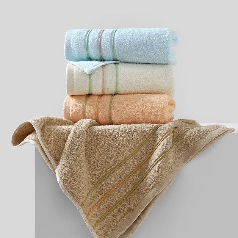 Extra-Thick Pure Cotton Bath & Face Towel — Home & Hotel