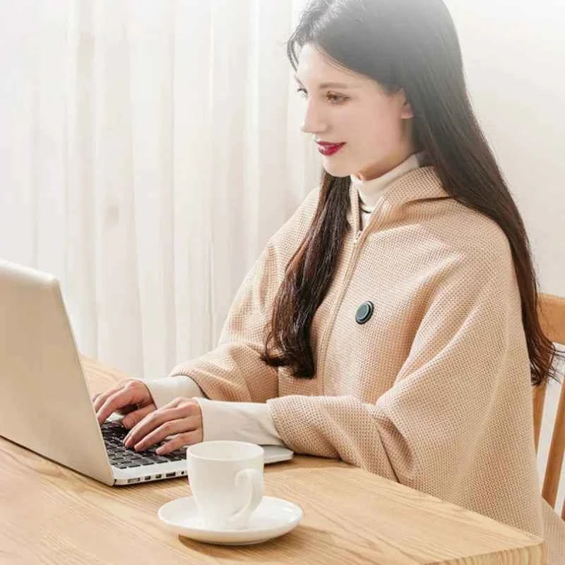 Wearable Electric Blanket Office USB Electric Heated Blanket Washable Winter Warm Blanket 3 Heating Levels Throw Blanket