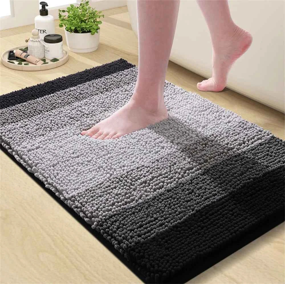 Olanly Super Absorbent Bathroom Rug Luxury Chenille Bath Mat Plush Non-slip Shower Mat Bathroom Carpet Welcome Deal Floor Mats