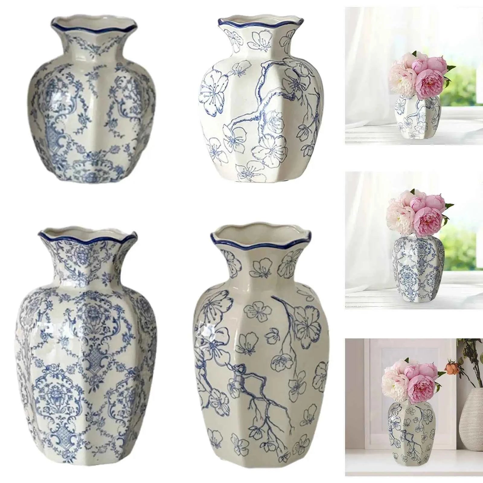 Chinese Ceramic Flower Vase Home Decor Plant Holder for Office Wedding Table