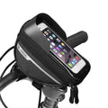 Waterproof Touch Screen Bike Handlebar Bag with Sun Shade Cover 1L Polyester Cycling Phone Pouch