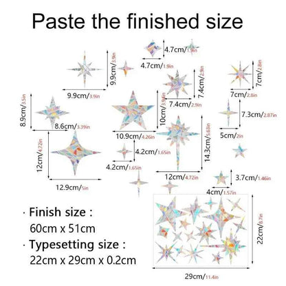 29 Stylels Rainbow Maker Sun Catcher Wall Stickers Cat Bird Star Mushroom Moon Sun DIY Window Glass Electrostatic Prisms Sticker