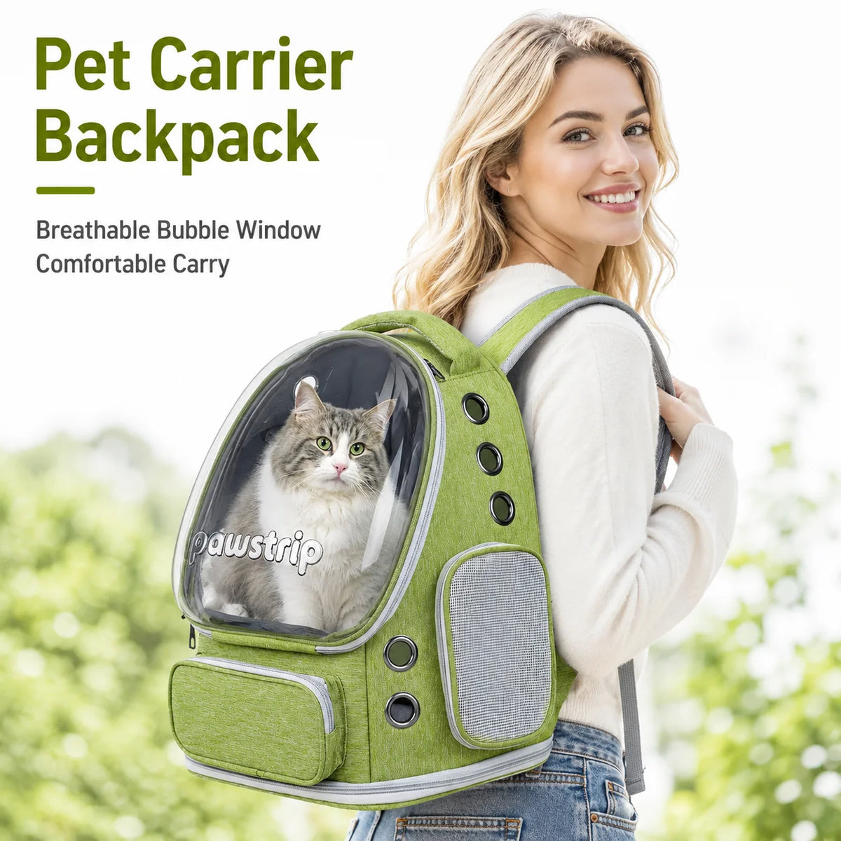 Space Capsule Cat Backpack, Transparent Bubble Window