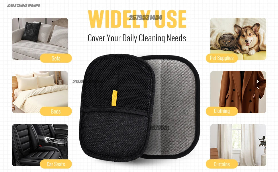 Static Pet Hair Removal Mitts for Furniture