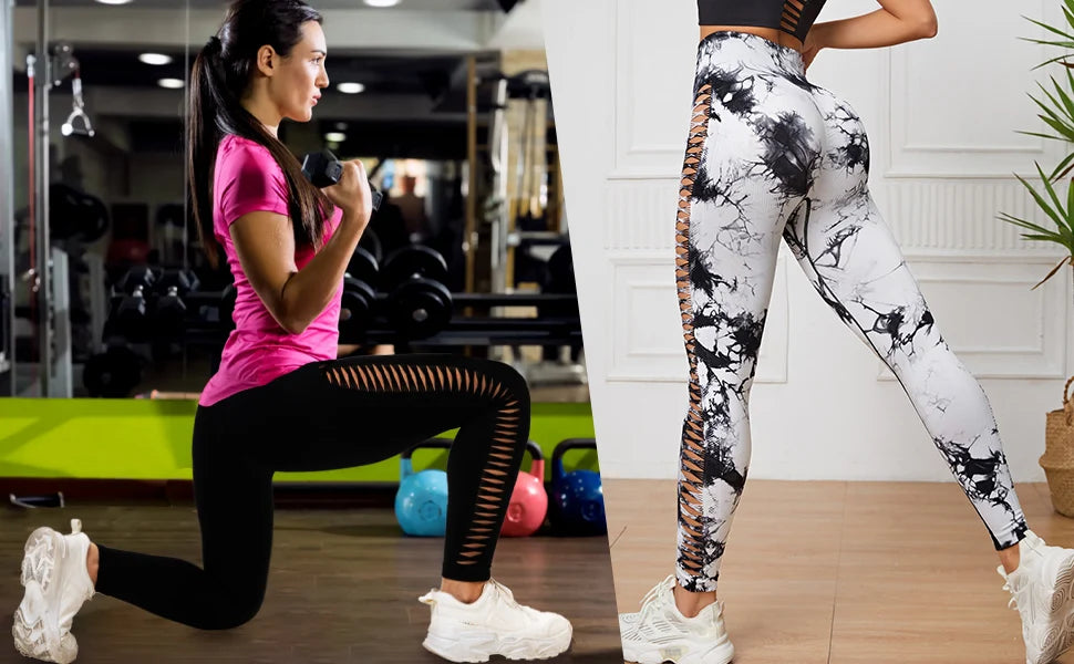 2-Pack Women’s High Waist Butt Lifting Seamless Yoga Leggings