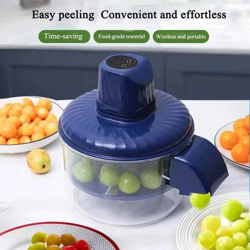 New Automatic Fruit Peeler Machine Wireless Portable for Plum Peach and Grape Fast Easy Home Kitchen Gadget