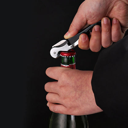 Professional Waiter's Corkscrew Wine Opener – Double Hinge with Foil Cutter