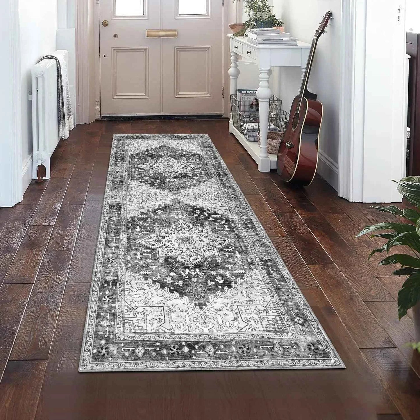 VIKAMA Hallway Runner Rugs Non Slip Machine Washable Carpet for Kitchen Entryway Living Bedroom Laundry Room Home Decoration