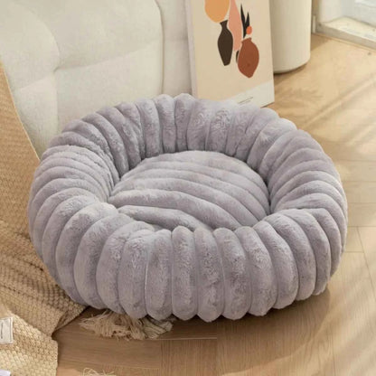 Round Bed for Dog Bed Mats Super Soft Cat Bed Long Plush for Medium Dog House Winter Warm Sleeping Dog House Supplies 40-70cm