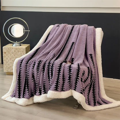 Blanket New Thickened Cloud-feel Fleece Double-layer  Plush Winter Wool Knee Nap Four Seasons Blankets for Sofas Sleeping