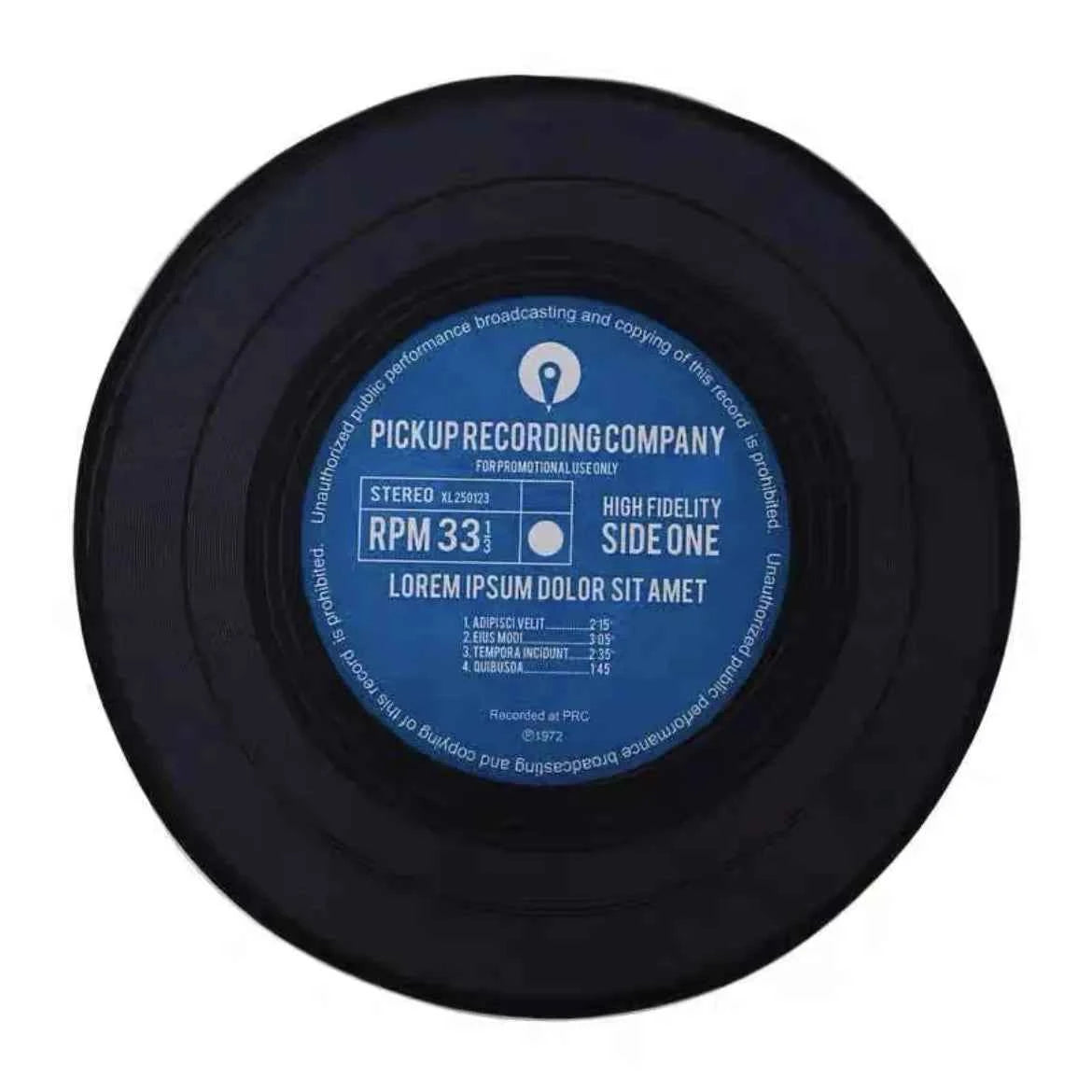 VIKAMA Record Music Cd Carpet Round Game Chair Floor Mat Room Decorated Living Room Lounge Large Area Non-Slip Carpet