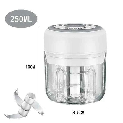 Electric Food Chopper Garlic Crusher Meat Grinder Mini Garlic Press Vegetable Chopper Masher Machine USB Kitchen Gadgets 100ml