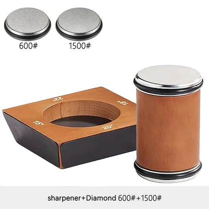 New Wooden【4 Angle】Rolling Knife Sharpener 15/18/20/22° Roller Sharpeners Professional Grinding System Diamond Sharpening Stone