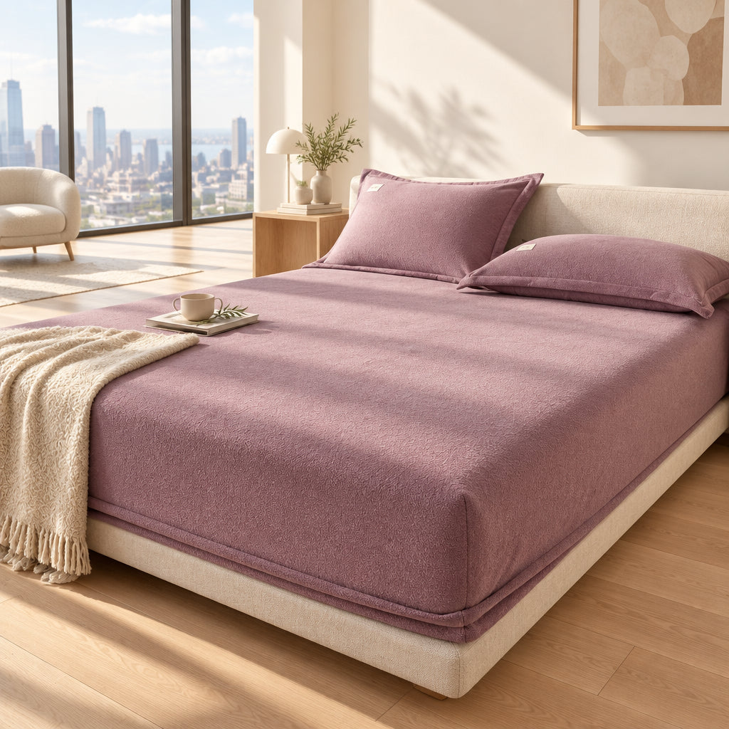 Plush Fitted Mattress Cover | Soft Bed Sheet