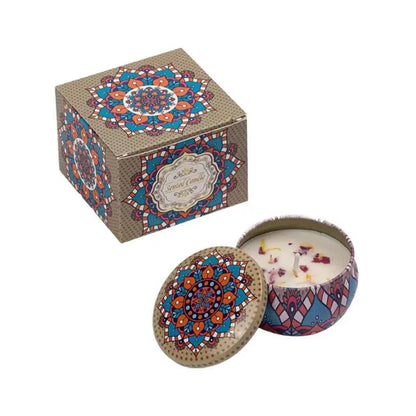 Vintage Can Candles Soy Wax Flower Fragrance Scented Candle Vintage Flower Rose Lavender Candle Jars For Wedding Birthday Gift