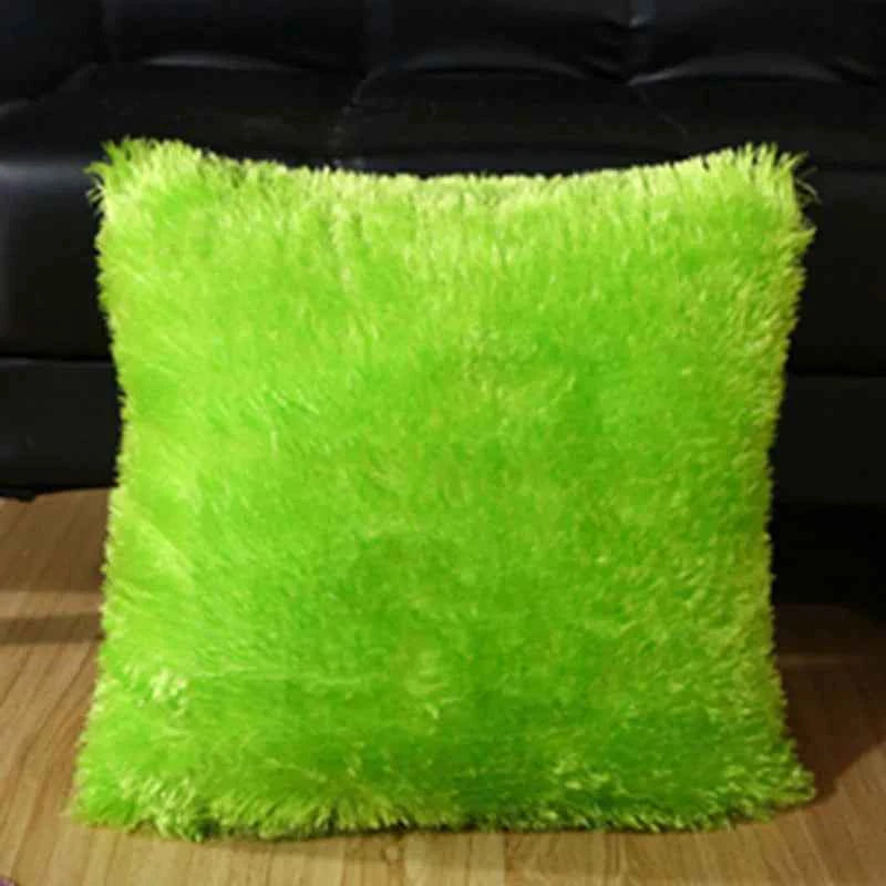 Soft Faux Fur Pillows Case Plush Cushion Cover Pink Blue Purple Warm Living Room Bedroom Sofa Decorative Pillows Cover 40*40cm