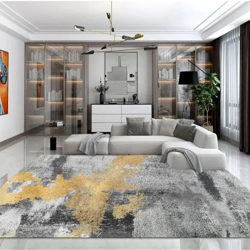 VIKAMA Light Luxury Modern Floor Carpet – Non-Slip Easy Care Large Rug for Living Room & Office
