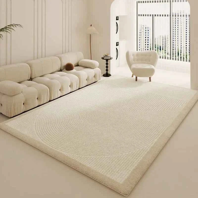 Wabi-sabi Style Carpets for Living Room White Bedroom Decor Plush Carpet Modern Thickened Minimalist Rug Fluffy Soft Bedside Mat